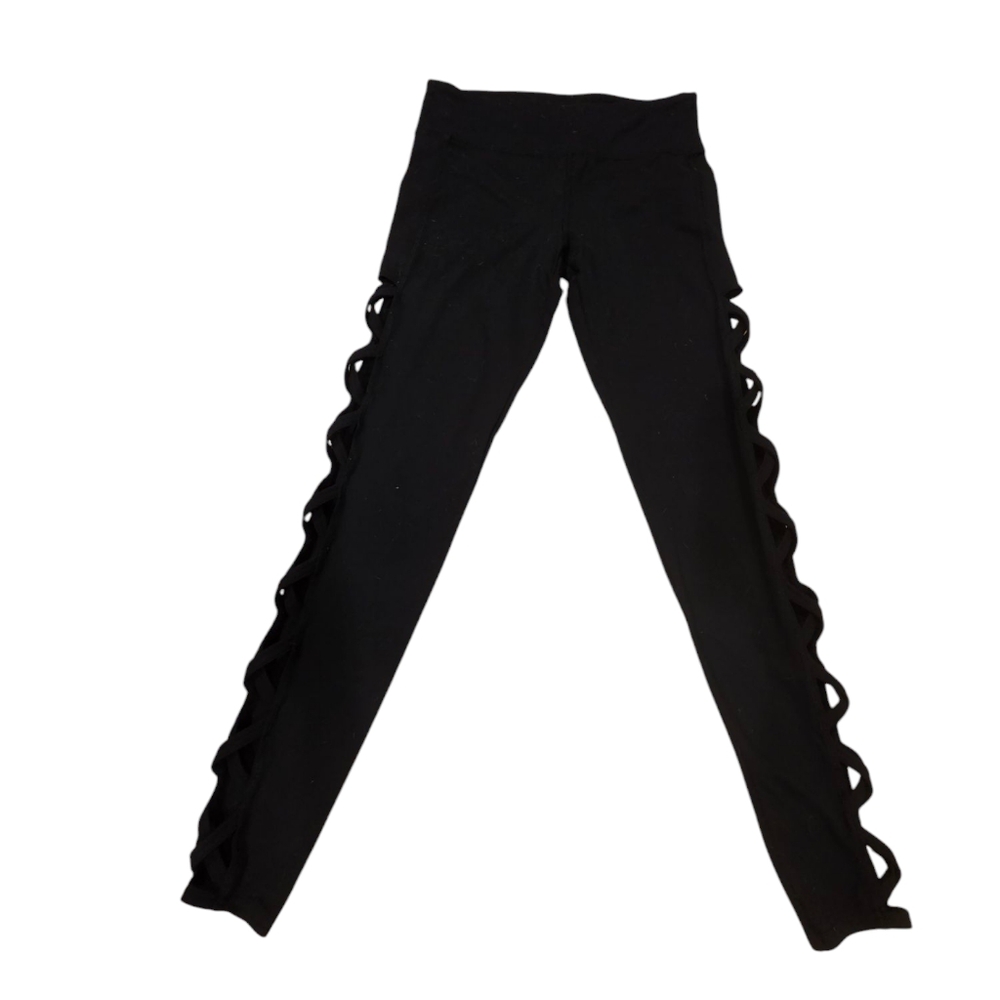 Forever 21 - Size Small - Black Leggings - Criss Cross Mesh